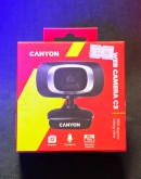 Canyon Webcam 720P HD ar USB 2.0 savienotāju (360°, melns)