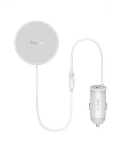 Auto turētājs Baseus Wireless car charger with MagSafe 15W holder for air vent + USB Type C 25W Balts