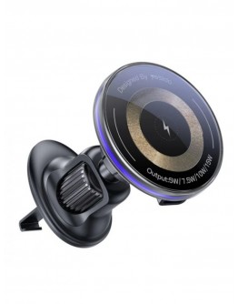 Auto turētājs yesido 15W Air Outlet Car MagSafe Magnetic Wireless Charging Holder Melns
