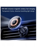 Auto turētājs yesido 15W Air Outlet Car MagSafe Magnetic Wireless Charging Holder Melns