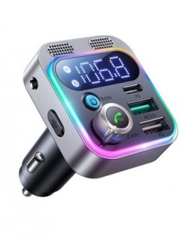 FM modulators Joyroom FM transmitter / car charger 48W PPS/PD/QC3.0 Melns