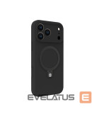 Evelatus Apple iPhone 17 Pro Premium MagSafe ar statīvu Soft Touch silikona aizsargvāciņš, melns