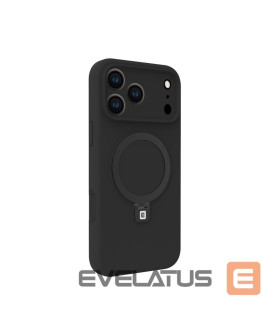 Evelatus Apple iPhone 17 Pro Premium MagSafe ar statīvu Soft Touch silikona aizsargvāciņš, melns