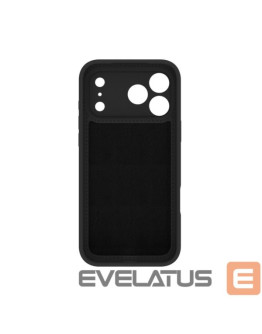 Evelatus Apple iPhone 17 Pro Premium MagSafe ar statīvu Soft Touch silikona aizsargvāciņš, melns