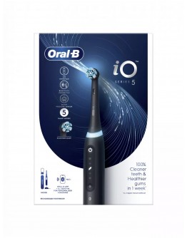 Zobu birste Oral-B Electric Toothbrush iO5 Rechargeable, For adults, Number of brush heads included 1, Matt Black, Number of teeth brushing modes 5