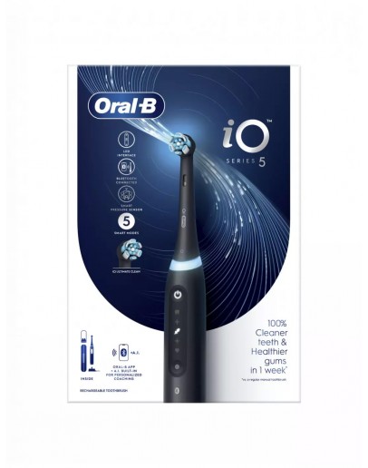 Zobu birste Oral-B Electric Toothbrush iO5 Rechargeable, For adults, Number of brush heads included 1, Matt Black, Number of teeth brushing modes 5
