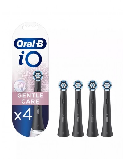 Zobu birste Oral-B Toothbrush replacement iO Gentle Care Heads, For adults, Number of brush heads included 4, Black