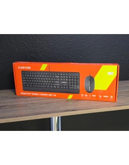 Datoru tastatūra Canyon USB vadu komplekts Wired Chocolate Standard Keyboard 10