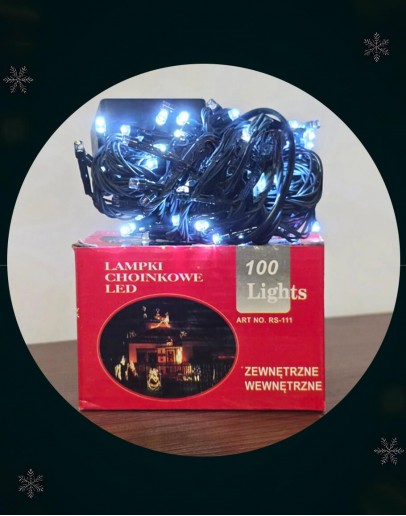 Ziemassvētku eglītes LED lampiņas, 100 spuldzes