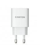 Adapteris Canyon sienas lādētājs H-20 ar USB-C (20 W, balts)