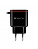 Adapteris Canyon Wall Charger ar USB TYPE C kabeli (2.1A, melns)