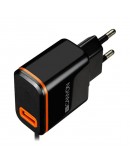 Adapteris Canyon Wall Charger ar USB TYPE C kabeli (2.1A, melns)
