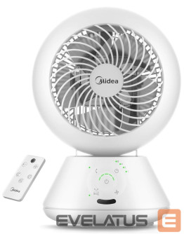 Midea ventilators | MDF24JRW TurboForce | Galda ventilators | Balts | Ātrumu skaits 5 | Svārstības | Tālvadības pults